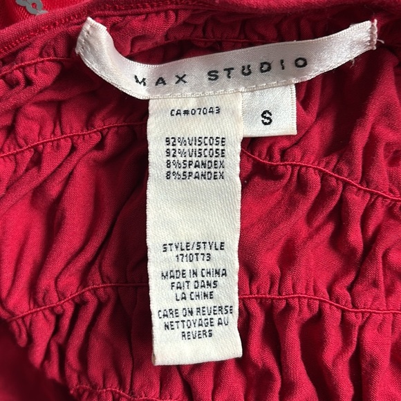 Max Studio Elegant Red Women's Top - Picture 5 of 11